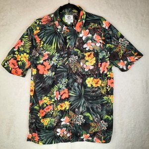 One Resolution Clothing Men´s Hawaiian Shirt Floral Print size Large EUC